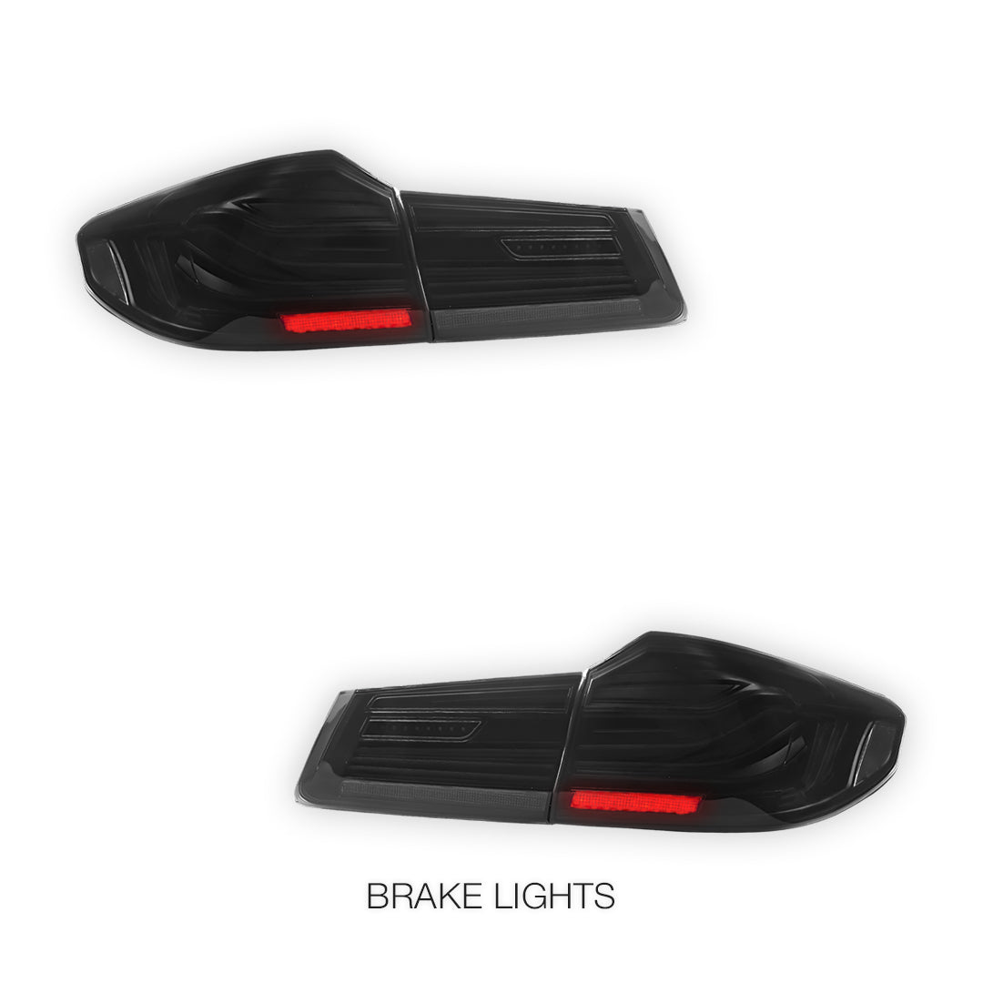 BMW 5 Series G30 (2017 - 2023) CSL Style Sequential Smoked Full LED Tail Lights LH + RH