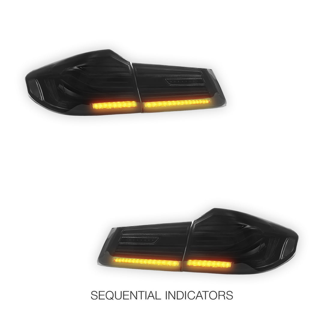 BMW 5 Series G30 (2017 - 2023) CSL Style Sequential Smoked Full LED Tail Lights LH + RH