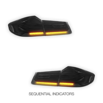 BMW 5 Series G30 (2017 - 2023) CSL Style Sequential Smoked Full LED Tail Lights LH + RH