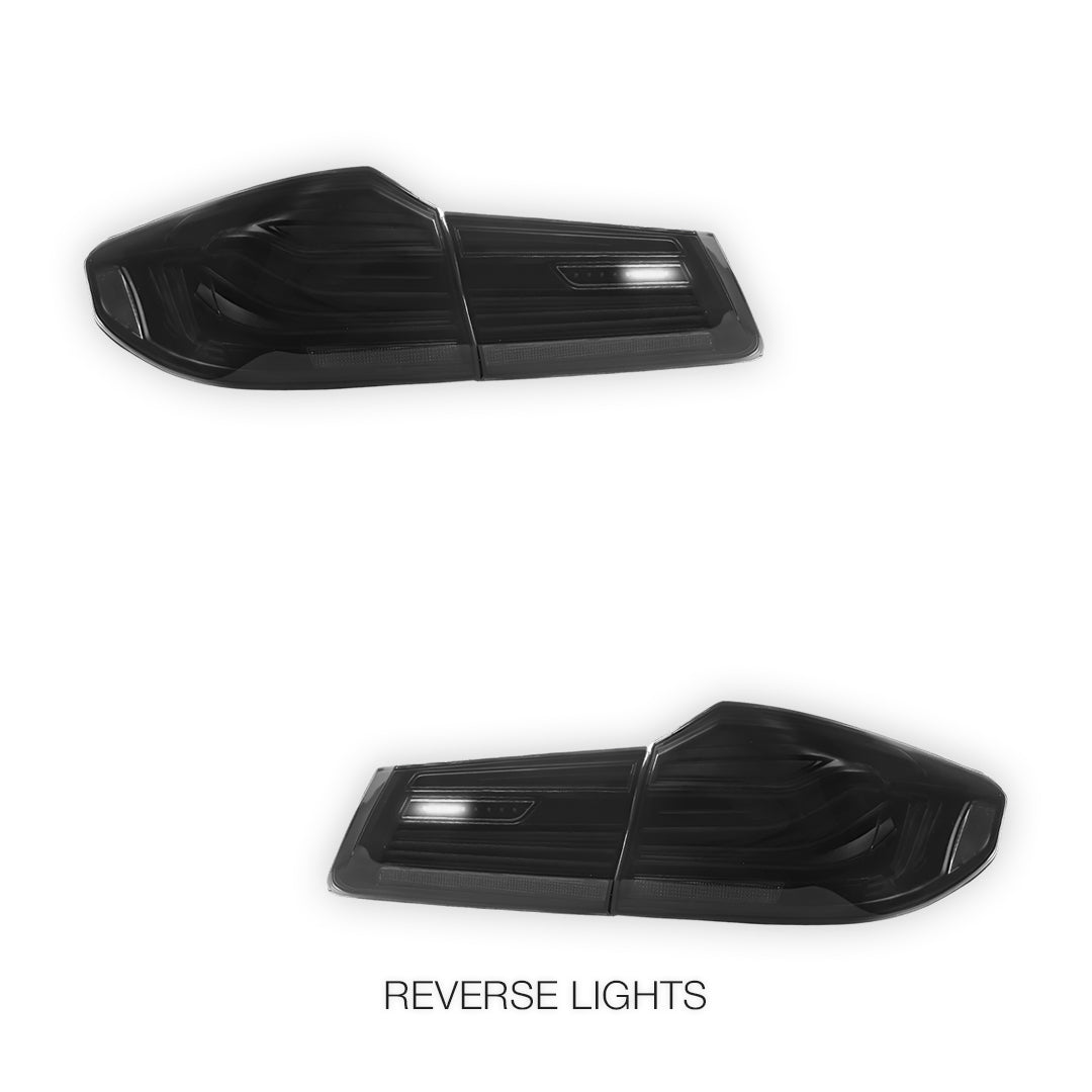 BMW 5 Series G30 (2017 - 2023) CSL Style Sequential Smoked Full LED Tail Lights LH + RH