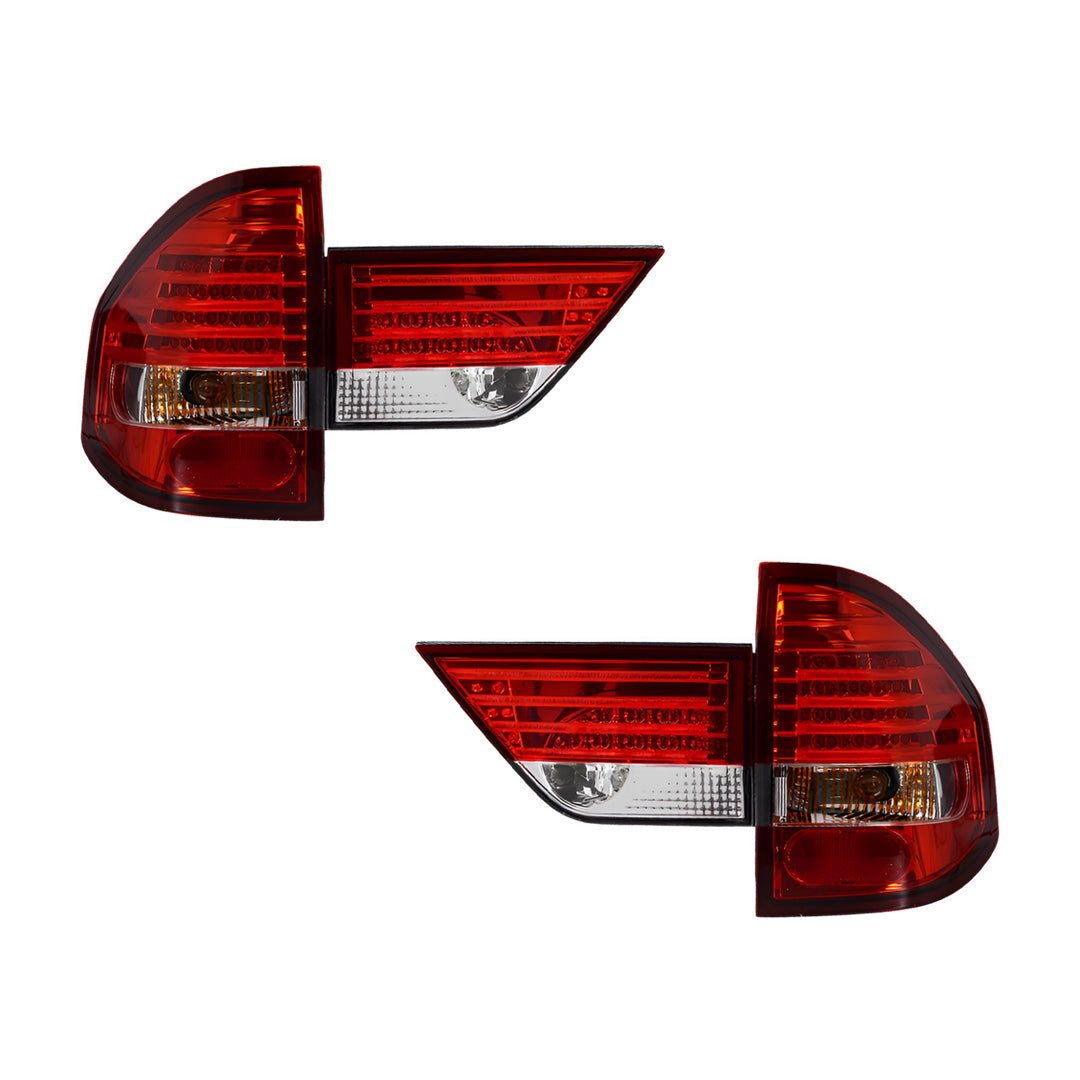 BMW X3 E83 (2004 - 2007) Clear Red with Trunk Garnish LED Tail Lights LH + RH