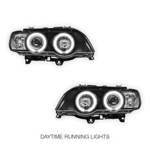 BMW X5 E53 Pre LCI (2000 - 2003) Black CCFL Angel Eyes Projector Headlights LH + RH