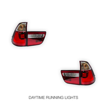 BMW X5 E53 (2000 - 2003) 3D Stripe Bar LED Tail Lights With Trunk Garnish LH + RH