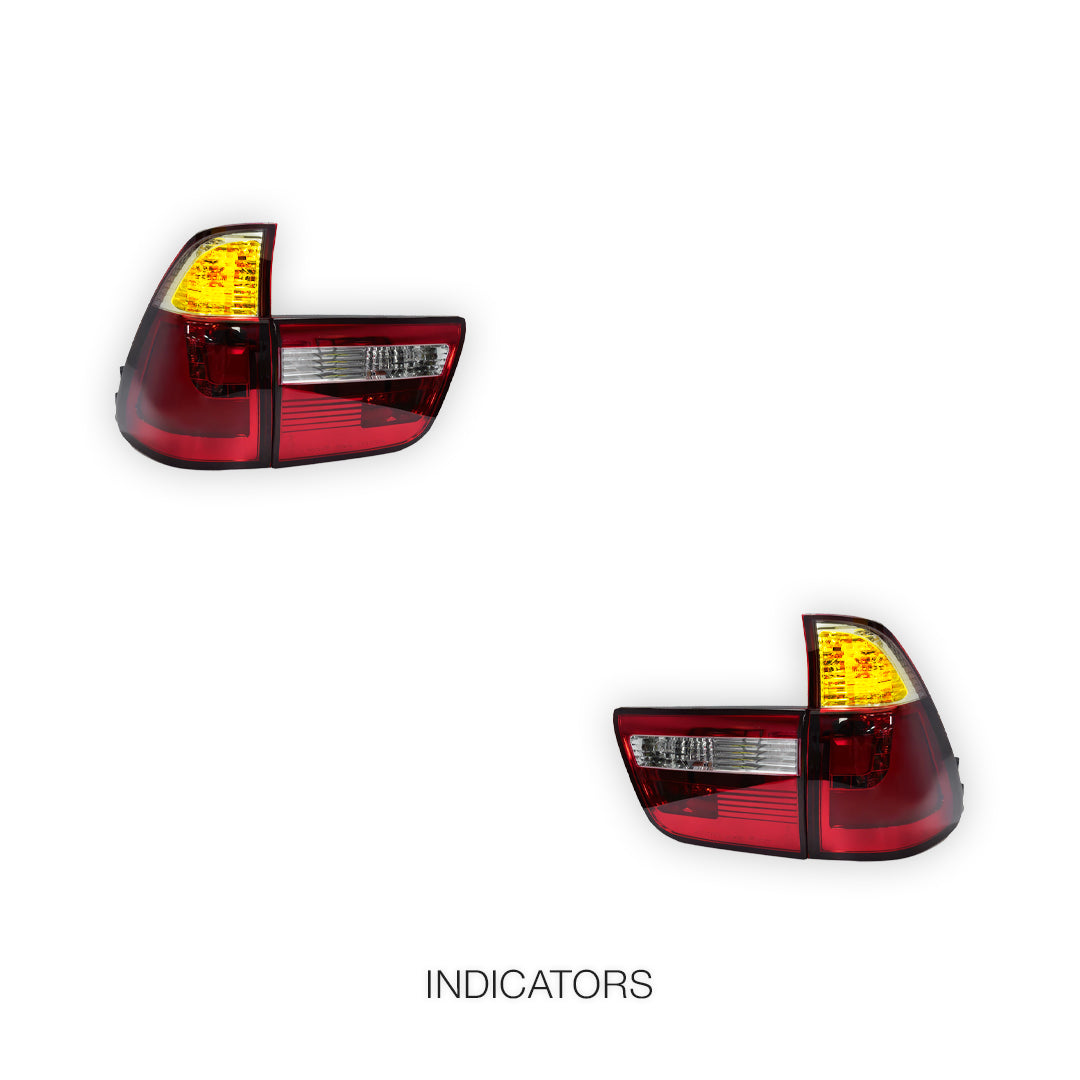 BMW X5 E53 (2000 - 2003) 3D Stripe Bar LED Tail Lights With Trunk Garnish LH + RH