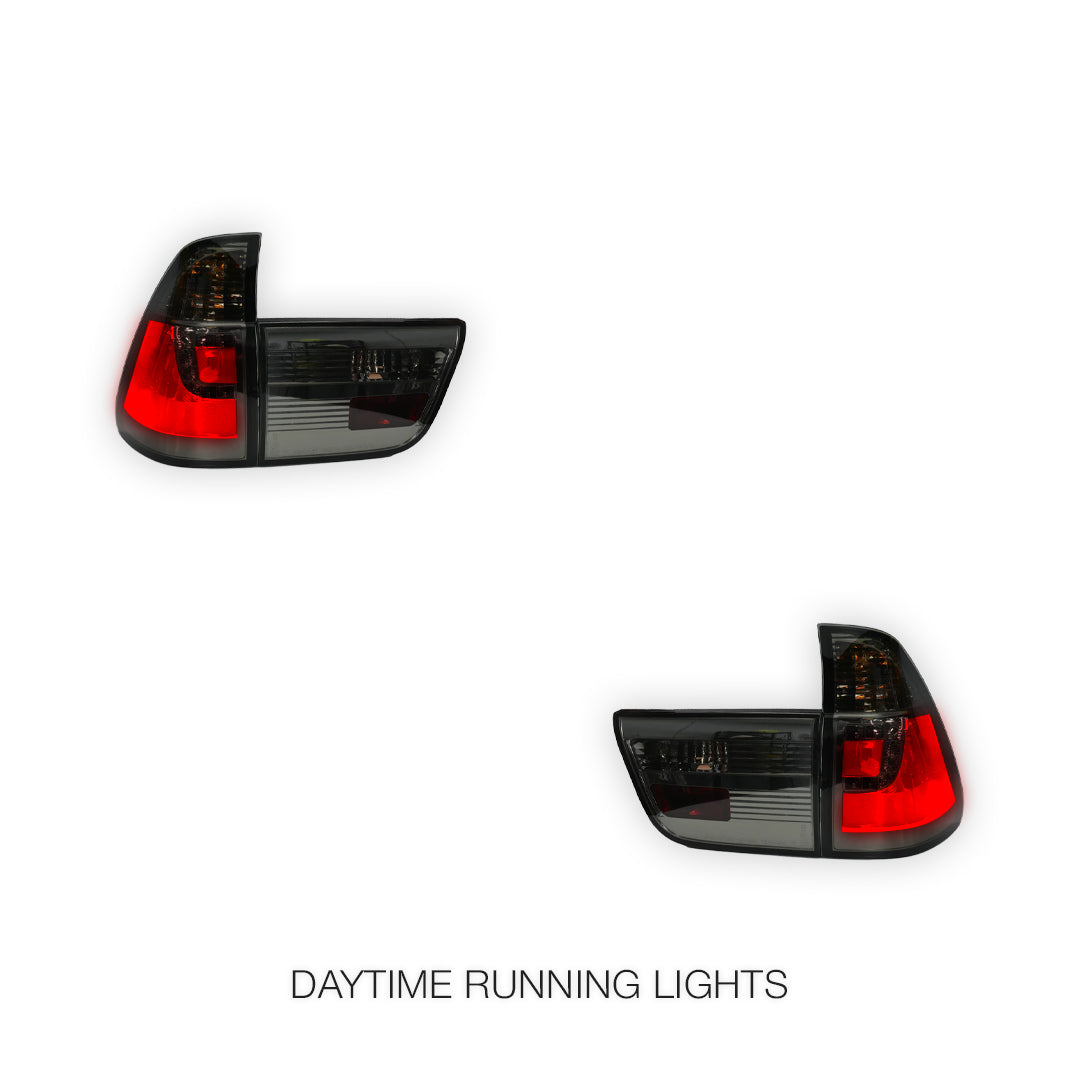 BMW X5 E53 (2000 - 2003) 3D Stripe Bar LED Tail Lights With Trunk Garnish LH + RH