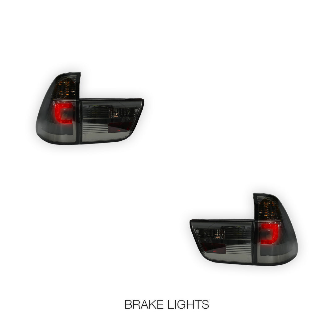 BMW X5 E53 (2000 - 2003) 3D Stripe Bar LED Tail Lights With Trunk Garnish LH + RH