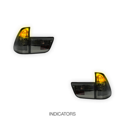 BMW X5 E53 (2000 - 2003) 3D Stripe Bar LED Tail Lights With Trunk Garnish LH + RH