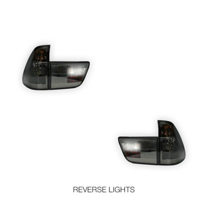 BMW X5 E53 (2000 - 2003) 3D Stripe Bar LED Tail Lights With Trunk Garnish LH + RH