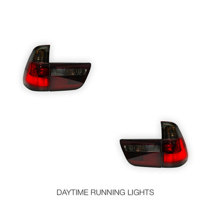 BMW X5 E53 (2000 - 2003) 3D Stripe Bar LED Tail Lights With Trunk Garnish LH + RH