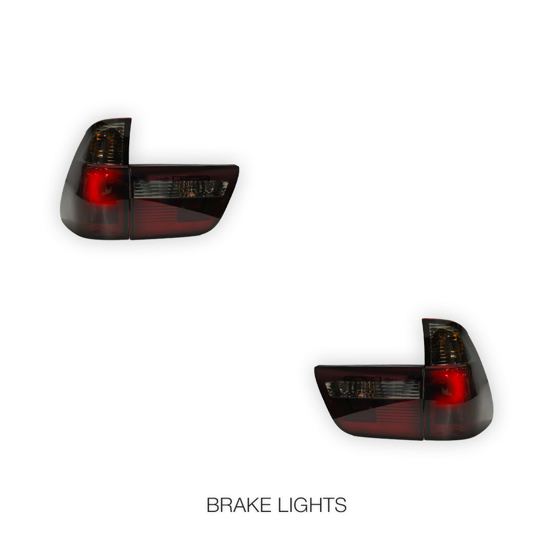 BMW X5 E53 (2000 - 2003) 3D Stripe Bar LED Tail Lights With Trunk Garnish LH + RH