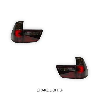 BMW X5 E53 (2000 - 2003) 3D Stripe Bar LED Tail Lights With Trunk Garnish LH + RH