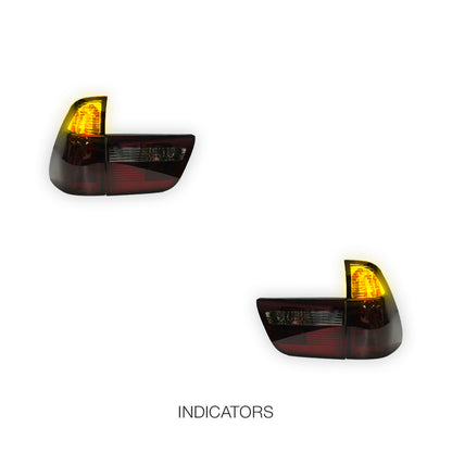 BMW X5 E53 (2000 - 2003) 3D Stripe Bar LED Tail Lights With Trunk Garnish LH + RH