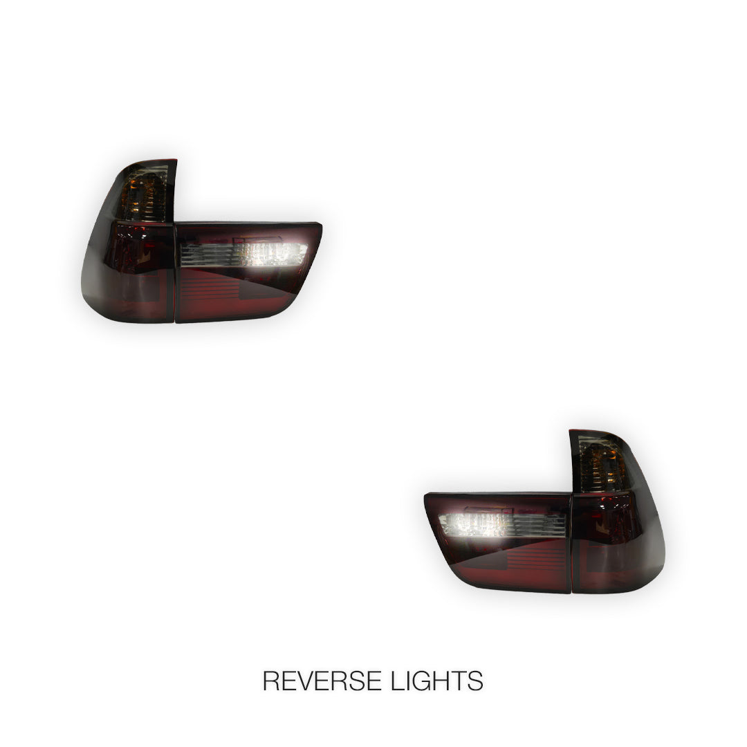 BMW X5 E53 (2000 - 2003) 3D Stripe Bar LED Tail Lights With Trunk Garnish LH + RH