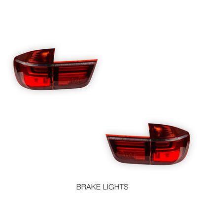 BMW X5 E70 (2007 - 2013) Facelift X5M Style Red LED Tail Lights LH + RH