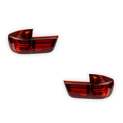 BMW X5 E70 (2007 - 2013) Facelift X5M Style Red LED Tail Lights LH + RH
