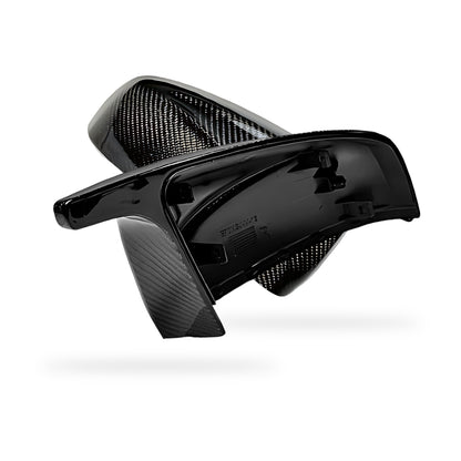 BMW X6 E71 (2008 - 2014) X5M X6M Style Carbon Fiber Replacement Door Mirror Cover Caps LH + RH