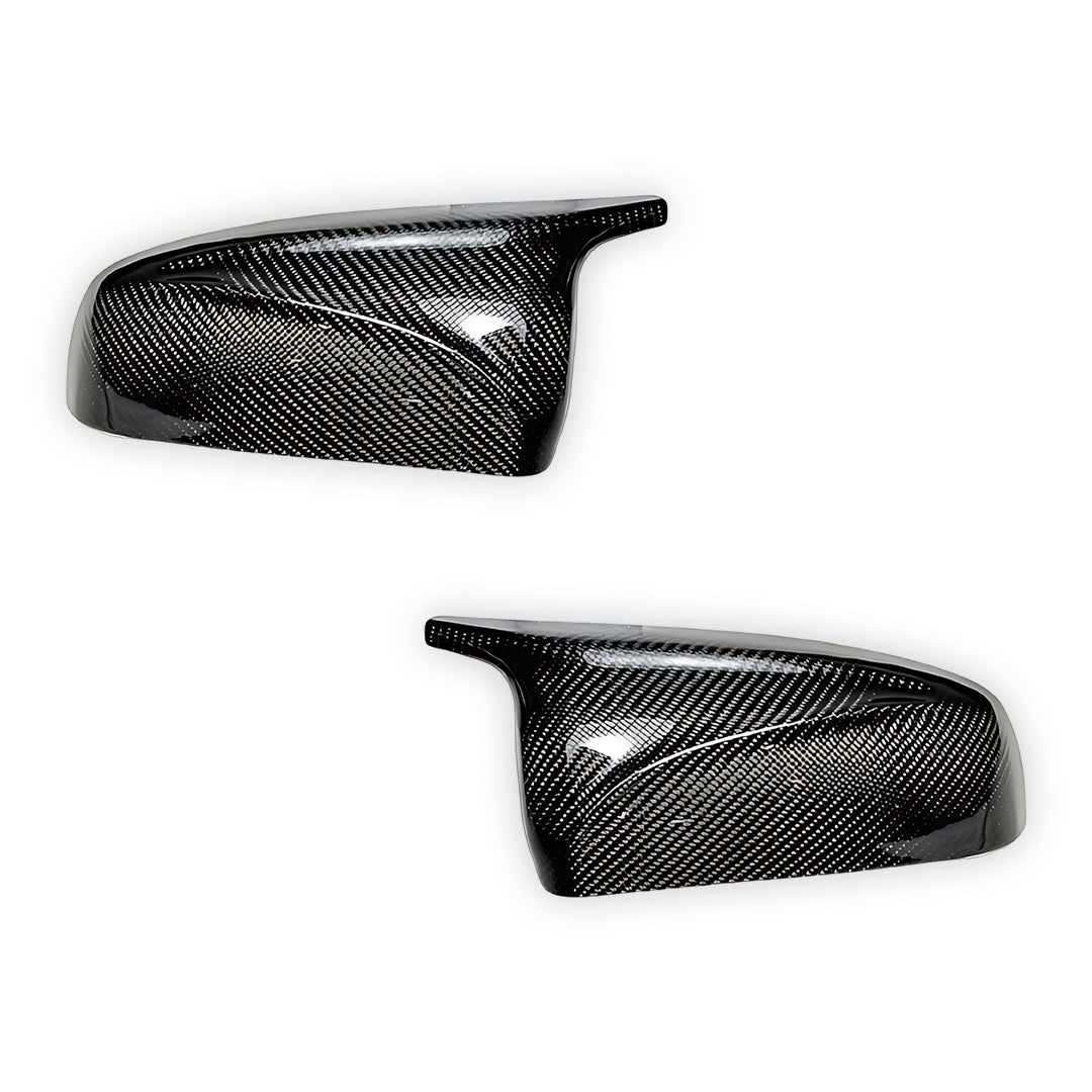 BMW X6 E71 (2008 - 2014) X5M X6M Style Carbon Fiber Replacement Door Mirror Cover Caps LH + RH