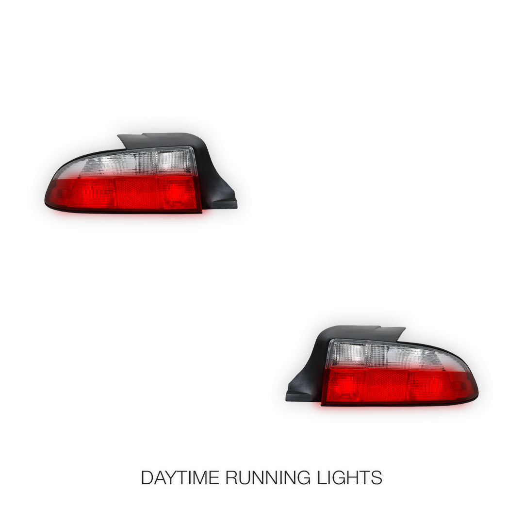 BMW Z3 E36 (1996 - 1998) Clear Red  Tail Lights LH + RH