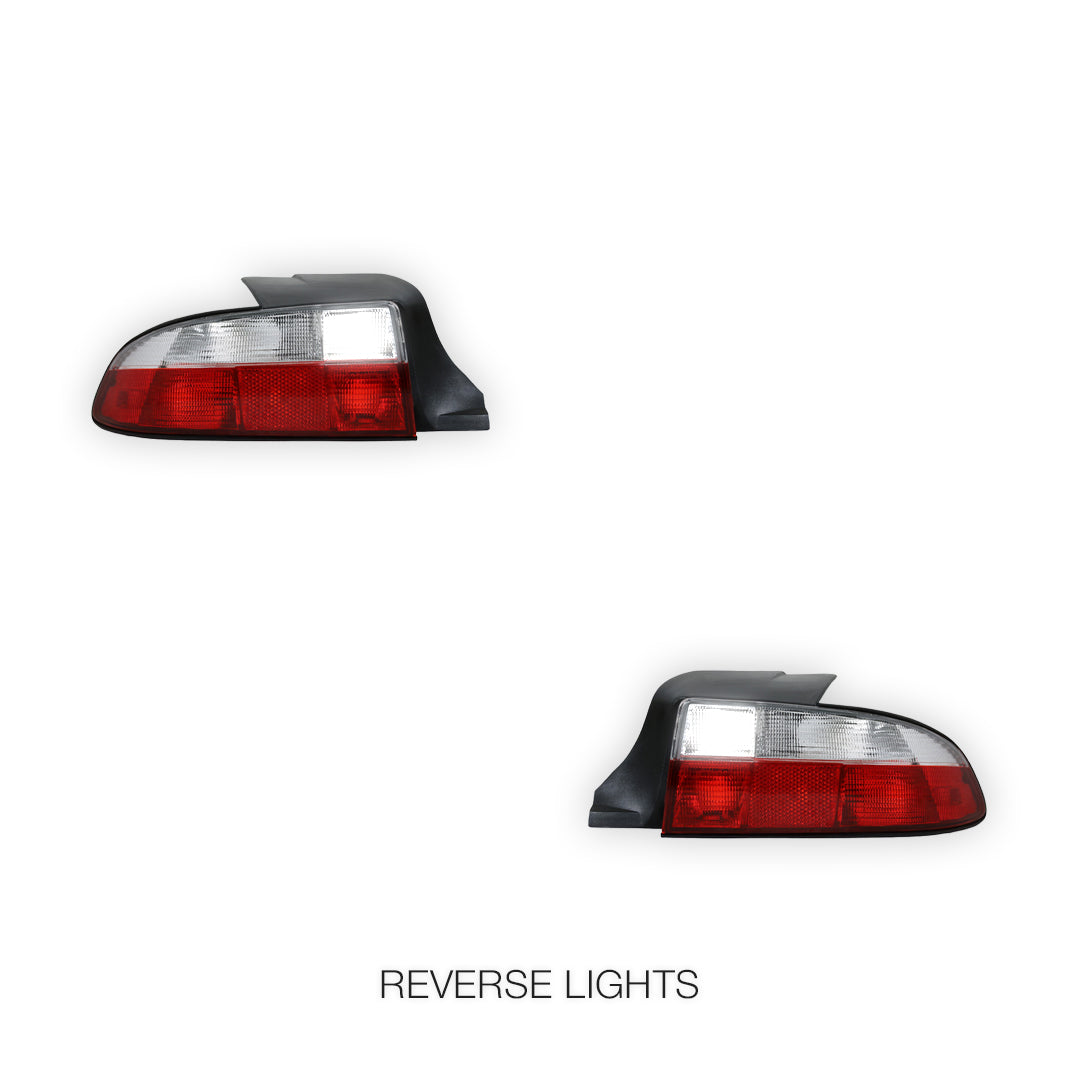 BMW Z3 E36 (1996 - 1998) Clear Red  Tail Lights LH + RH
