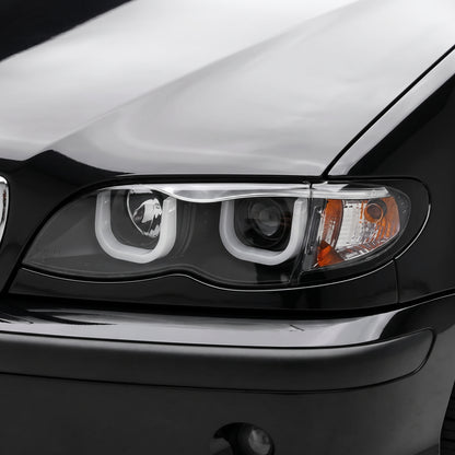 BMW 3 Series E46 Sedan / Wagon (2002 - 2005) Black Vision Projector Headlights LH + RH