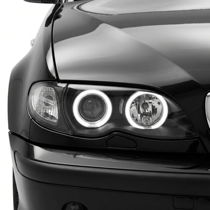 BMW 3 Series E46 (2003 - 2005) HID / Xenon Model CCFL Angel-Eyes Projector Headlights LH + RH installed