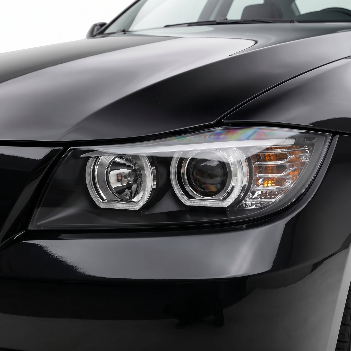 BMW 3 Series E90 / E92 / E93 Pre-LCI / M3 (2006 - 2009) M4 Style LED DRL Projector Headlights LH + RH
