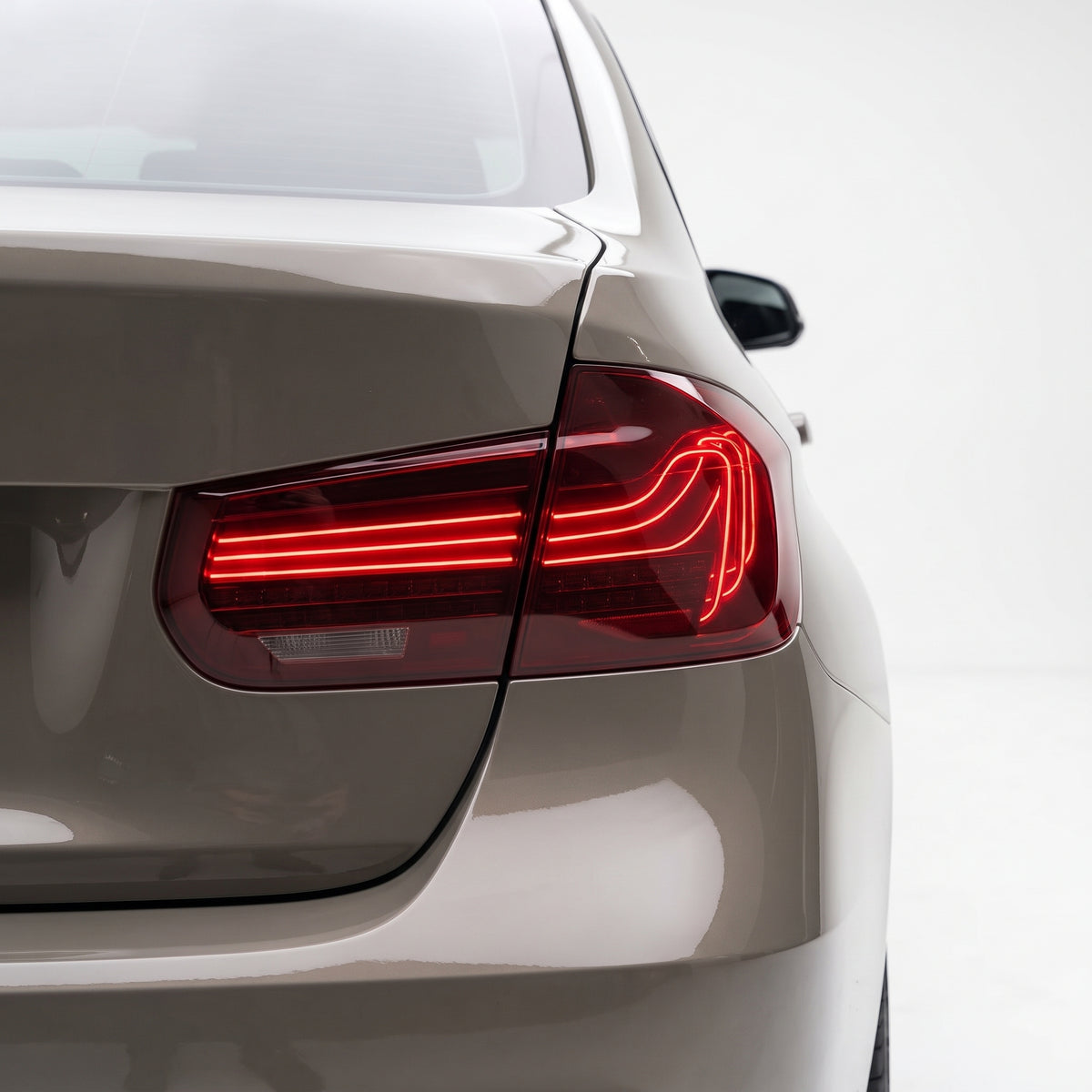 BMW 3 Series F30 / F80 (2012 - 2018) CSL Laser Style Sequential Smoked Full LED Tail Lights LH + RH installed