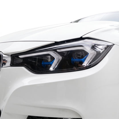 BMW 3 Series F30 (2013 - 2019) LED Projector Sequential Indicator Headlights LH + RH installed close-up