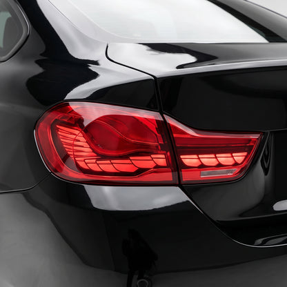 BMW 4-Series F32 / F33 / F36 / F82 / F83 (2014 - 2020) GTS Style Sequential Red Full LED Tail Lights LH + RH