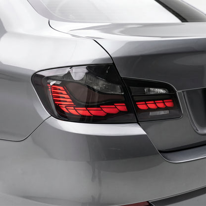 BMW 5-Series F10 / F18 (2011 - 2017) Sequential Smoked Full LED Tail Lights LH + RH
