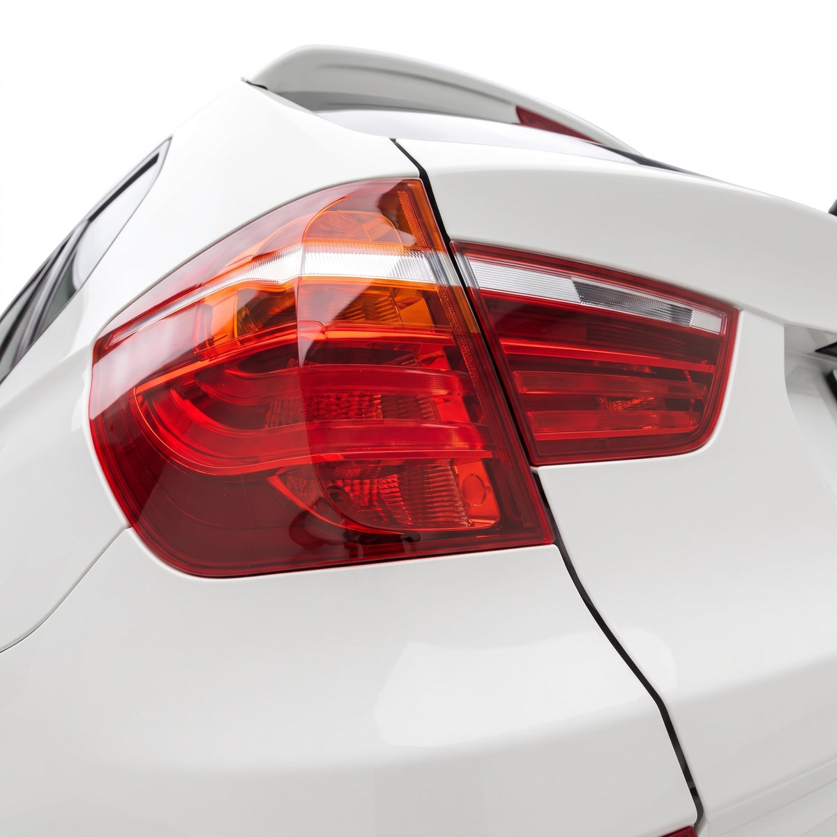 BMW X3 F25 (2014 - 2017) OEM Style LED Tail Lights LH + RH installed close-up