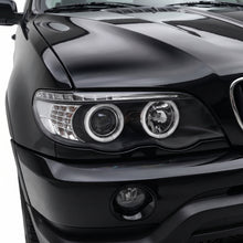 BMW X5 E53 Pre-LCI (2000 - 2003) Black CCFL Angel Eyes Projector Headlights LH + RH