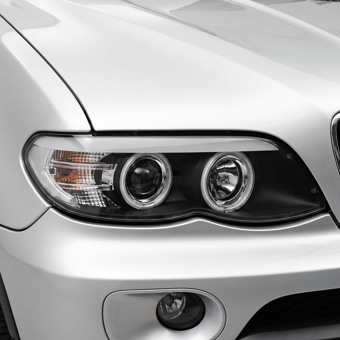BMW X5 E53 (2004 - 2006) Halogen Model CCFL Angel-Eyes Projector Headlights LH + RH