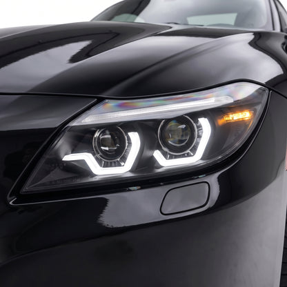 BMW Z4 E89 (2009 - 2013) HID / Xenon Model LED DRL Projector Headlights LH + RH installed close-up