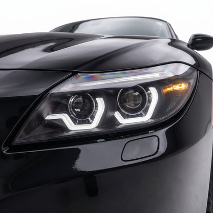 BMW Z4 E89 (2014 - 2016) HID / Xenon Model LED DRL Projector Headlights LH + RH installed close-up