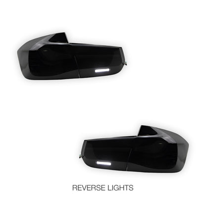 BMW 3-Series F30 / F80 / M3 (2012 - 2015) Dragon Scale Style Sequential Smoked LED Tail Lights LH + RH