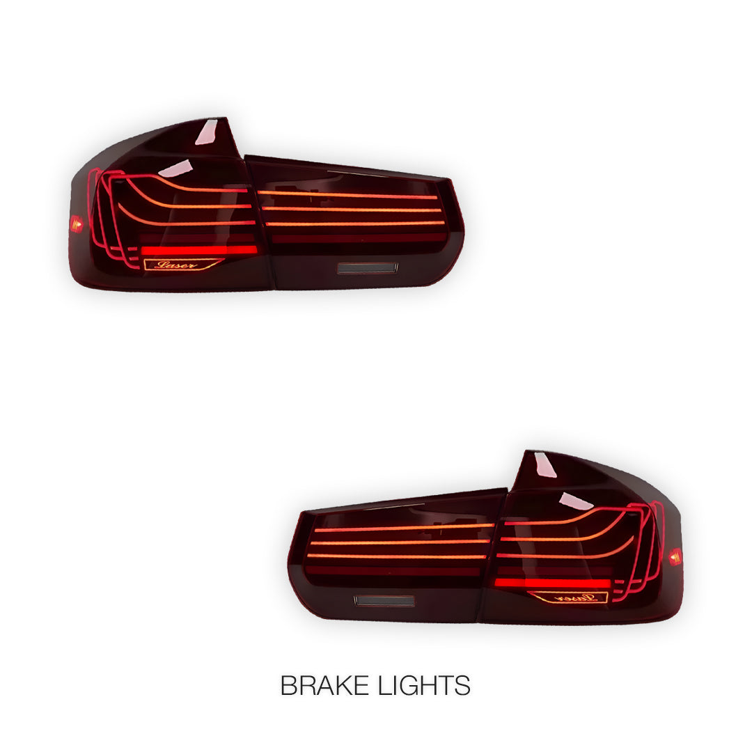 BMW 3-Series F30 / F80 / M3 (2013 - 2018) CSL Style Sequential Red LED Tail Lights LH + RH