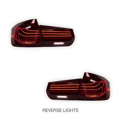 BMW 3-Series F30 / F80 / M3 (2013 - 2018) CSL Style Sequential Red LED Tail Lights LH + RH
