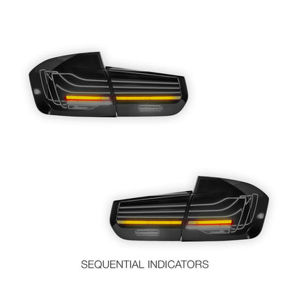 BMW 3-Series F30 / F80 / M3 (2013 - 2018) CSL Style Sequential Smoked LED Tail Lights LH + RH