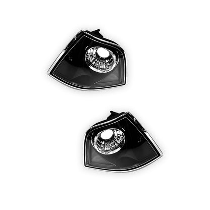BMW 3 Series E36 (1992 - 1999) Chrome Clear / BlackeFront Bumper Bar Turn Signal Indicator Lights RH + LH