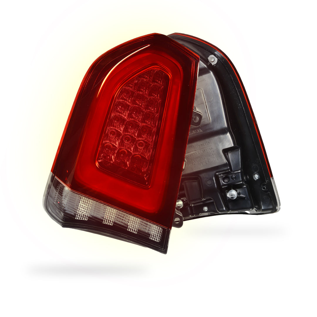 Chrysler 300 / LX (2012 - 2015) Smoked Red Full LED Tail Lights With Mars Bumper Bar LH + RH