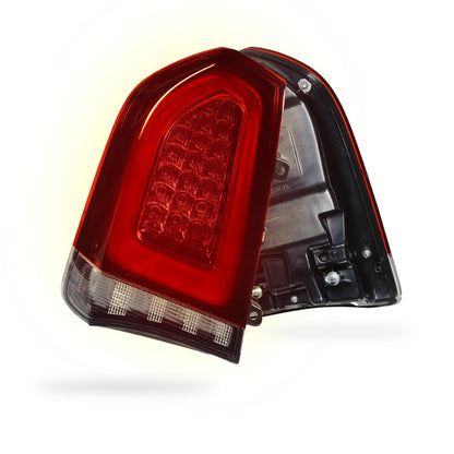 Chrysler 300 / LX (2012 - 2015) Smoked Red Full LED Tail Lights With Mars Bumper Bar LH + RH