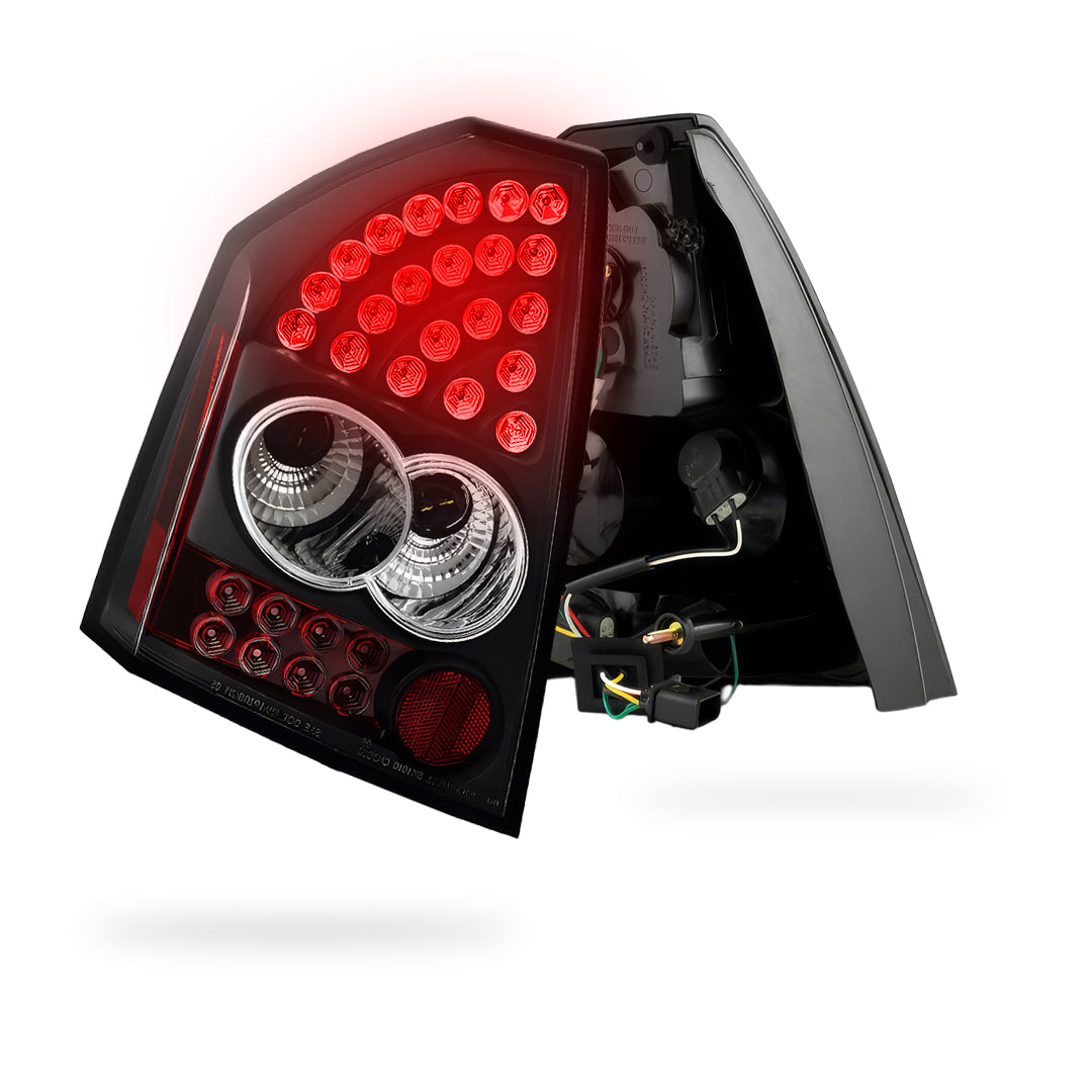 Chrysler 300C (2005 - 2008) Black LED Tail Lights LH + RH
