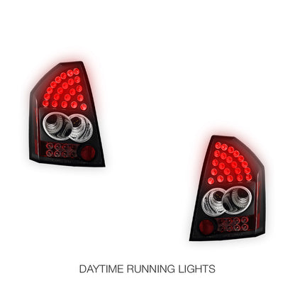 Chrysler 300C (2005 - 2008) Black LED Tail Lights LH + RH