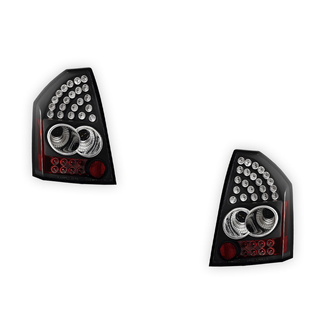 Chrysler 300C (2005 - 2008) Black LED Tail Lights LH + RH