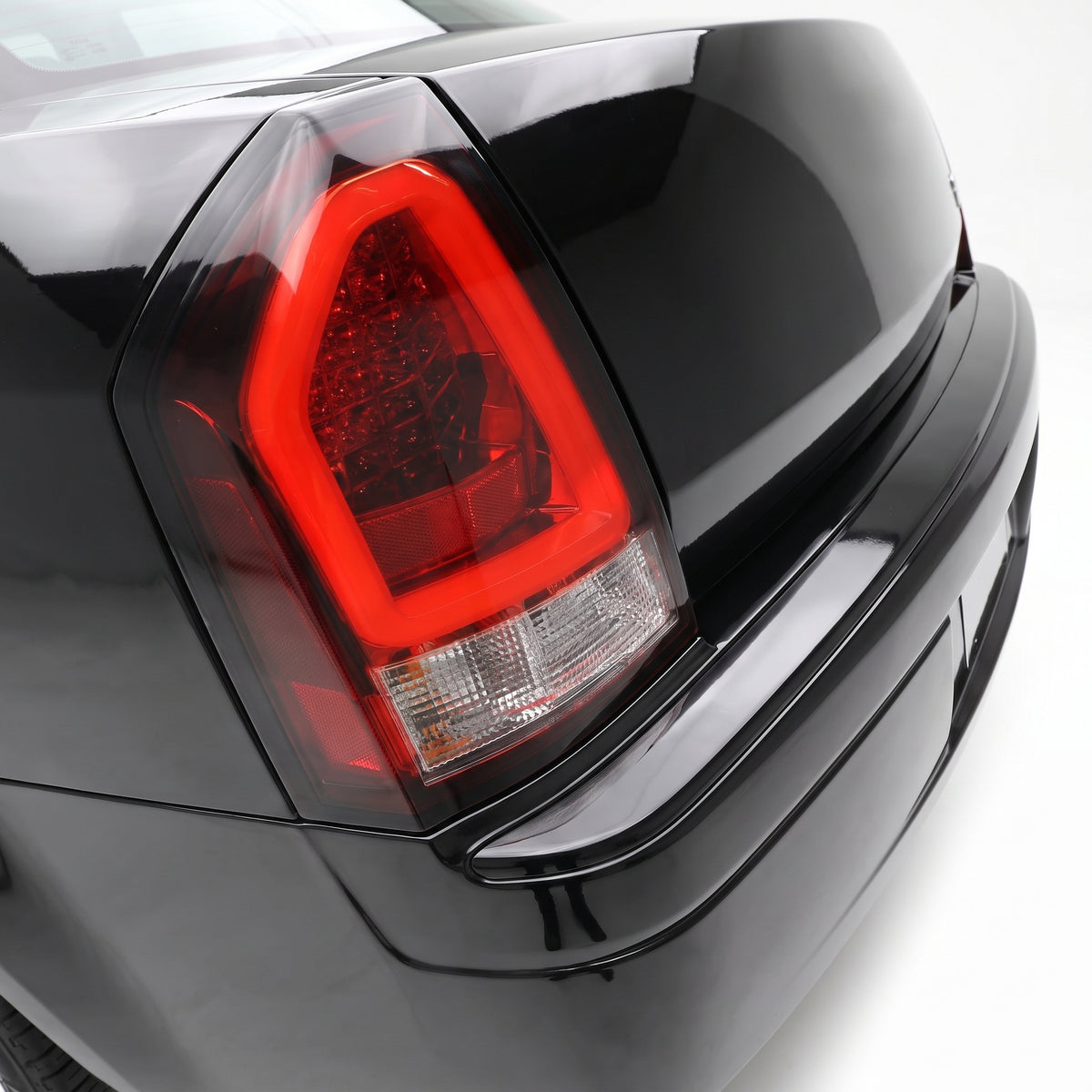 Chrysler 300C (2005 - 2008) 3D LED Tail Lights LH + RH installed close-up