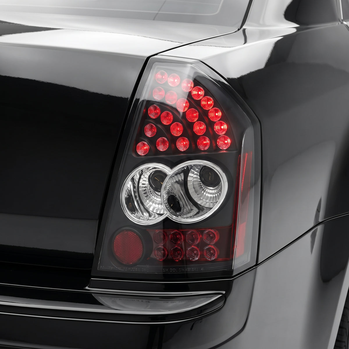 Chrysler 300C (2005 - 2008) Black LED Tail Lights LH + RH installed