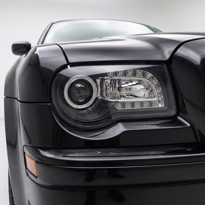 Chrysler 300C (2005 - 2012) LED Angel-Eyes Projector Headlights DRL LH + RH installed close-up