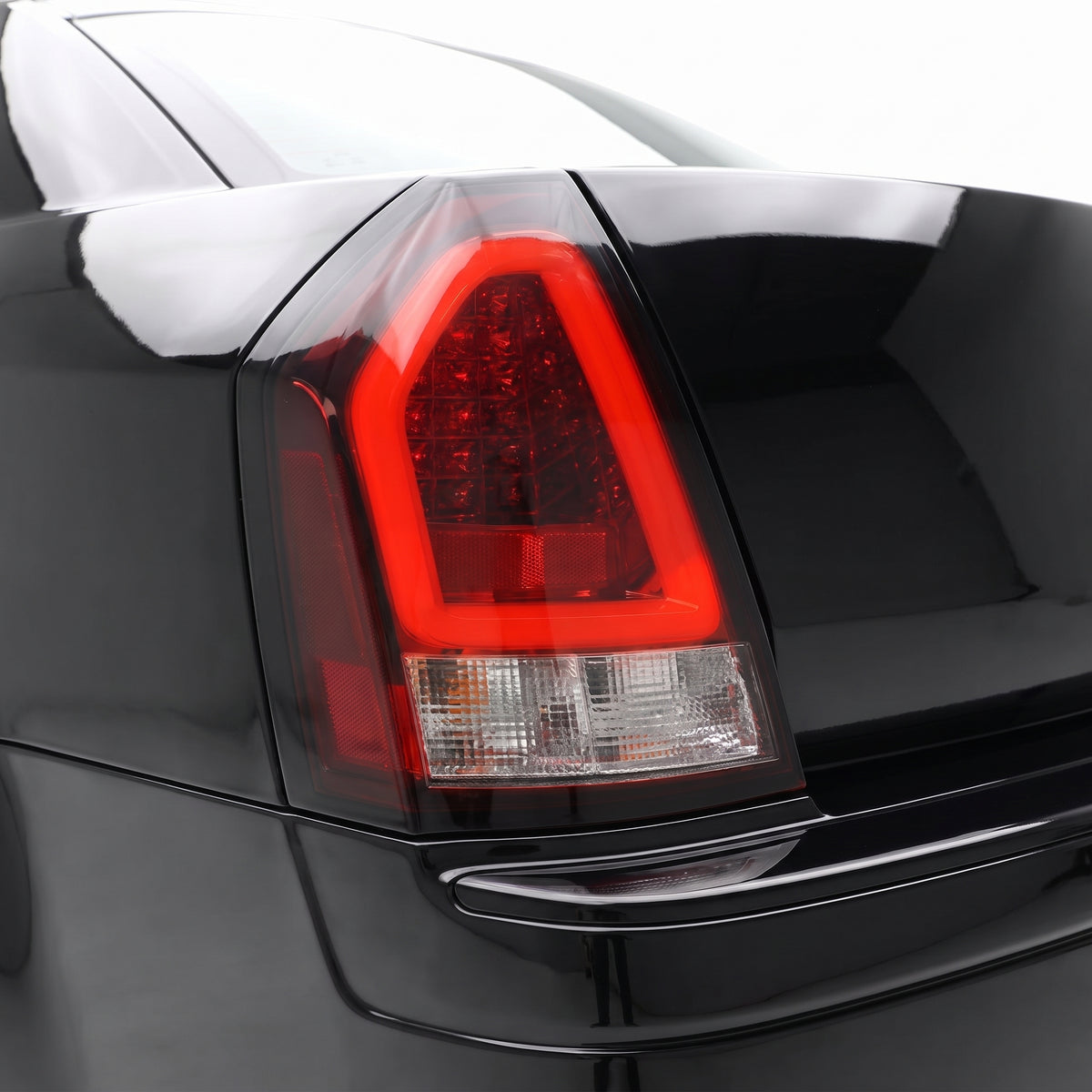 Chrysler 300 (2005 - 2008) 3D LED Tail Lights LH + RH installed close-up