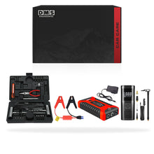 DMS Road Safety Kit - Tire Repair Kit + Cordless Tire Inflator + Jump Starter Power Bank